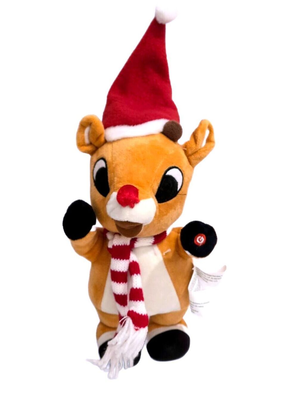Gemmy Rudolph Red-Nosed Reindeer 12" Animated Musical Dancing Plush 2024